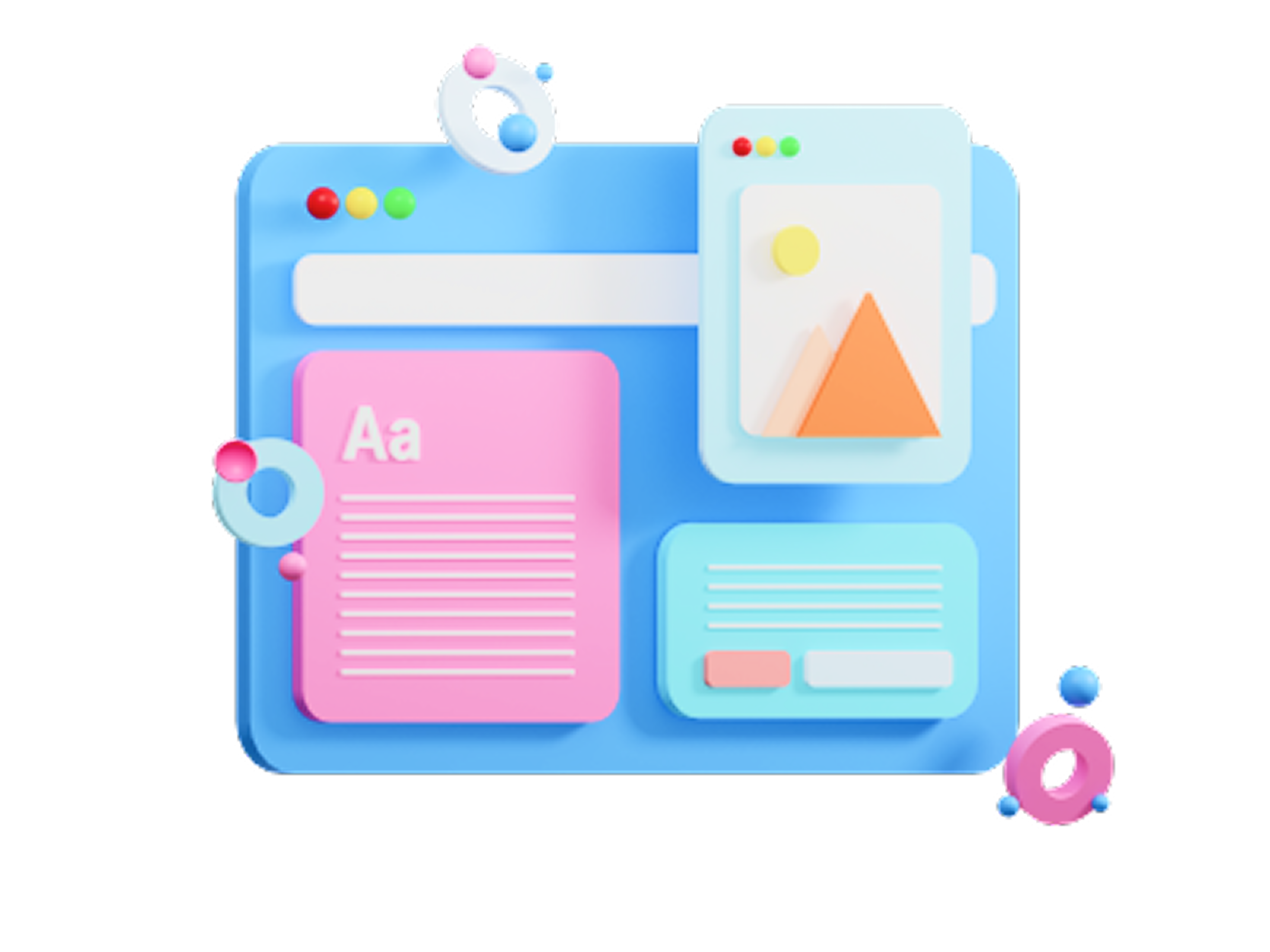 6 وکتور 3 بعدی کیت مک 3D Mac Illustrations